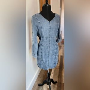 Tunic style soft denim dress